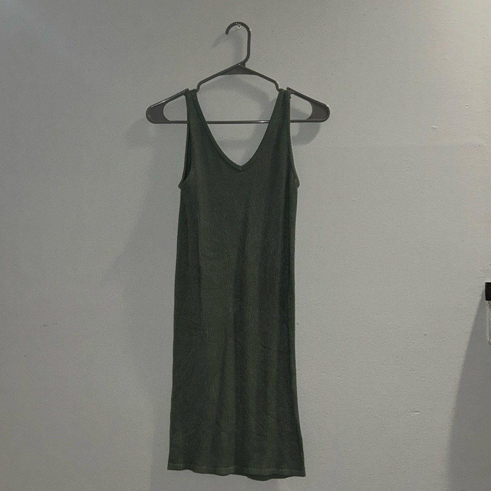 Cute army green tight fit dress